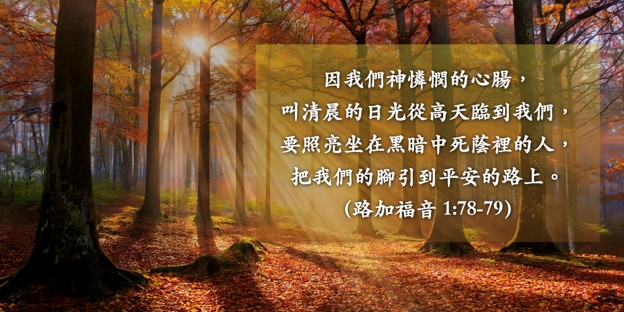 因我們神憐憫的心腸... (路加福音 1:78-79)